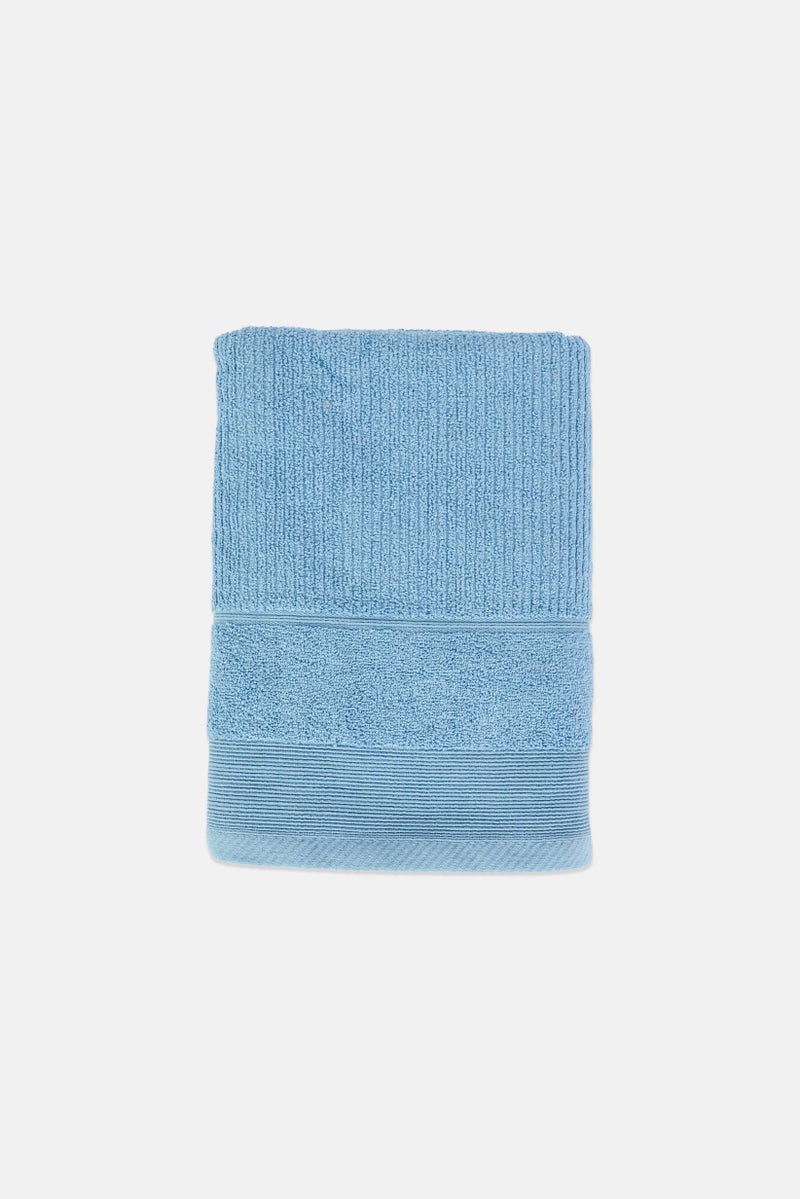 NINE WEST Cotton Premium Bath Towel, Blue - Image 1