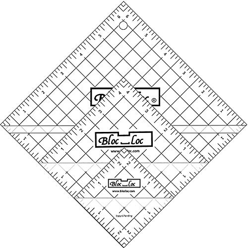Bloc Loc Half Square Triangle Ruler Set 5.1cm - 6.4cm 11cm,17cm, Acrylic Ruler - Image 1