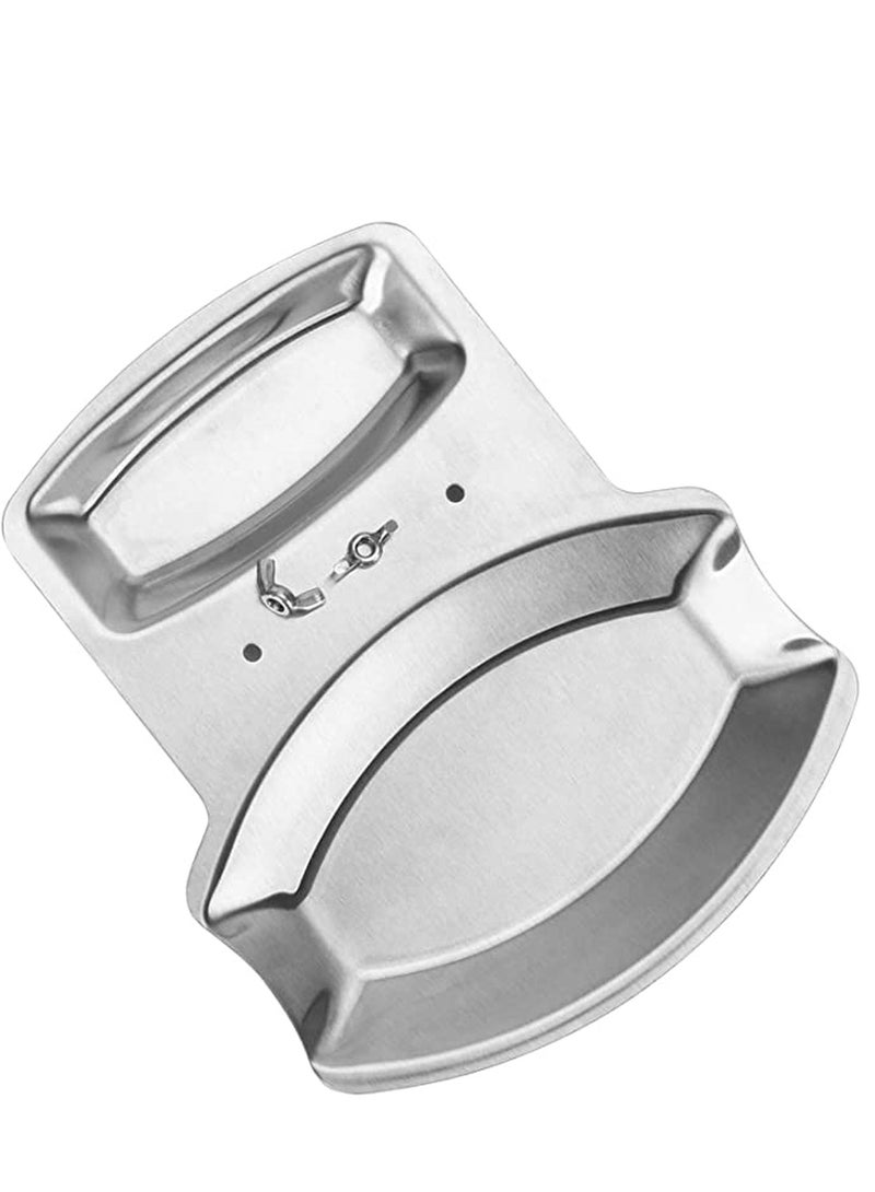 SYOSI Spoon Rest and Pot Lid Holder, Stainless Steel Pan Pot Cover Lid Rack Shelf Stand Holder Spoon Holder Utensil Rest Stove Organizer Storage Soup Spoon Rests Kitchen Tool - Image 3
