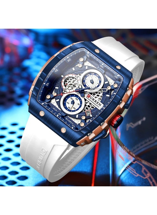 CURREN High-end men's six-pin quartz watch with strap, men's stylish sports watch - Image 5