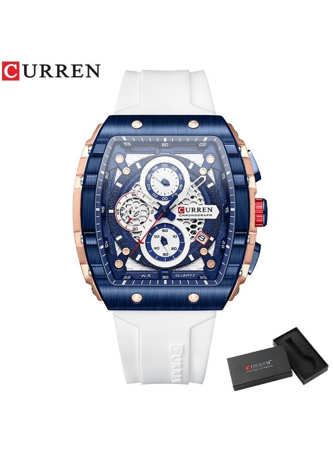 CURREN High-end men's six-pin quartz watch with strap, men's stylish sports watch - Image 1