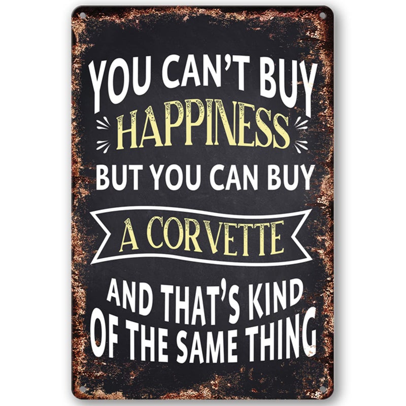 Corvette Signs Corvette Gifts For Men Funny Garage Car Metal Tin Sign Corvette Poster Room Man Cave Decor Room Accessories 812 Inch