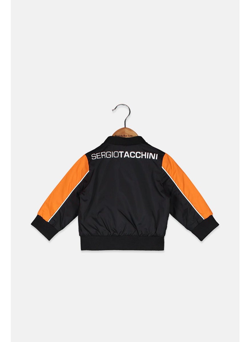 Sergio Tacchini Toddlers Boys Brand Logo Jacket, Black and Orange  - Image 2