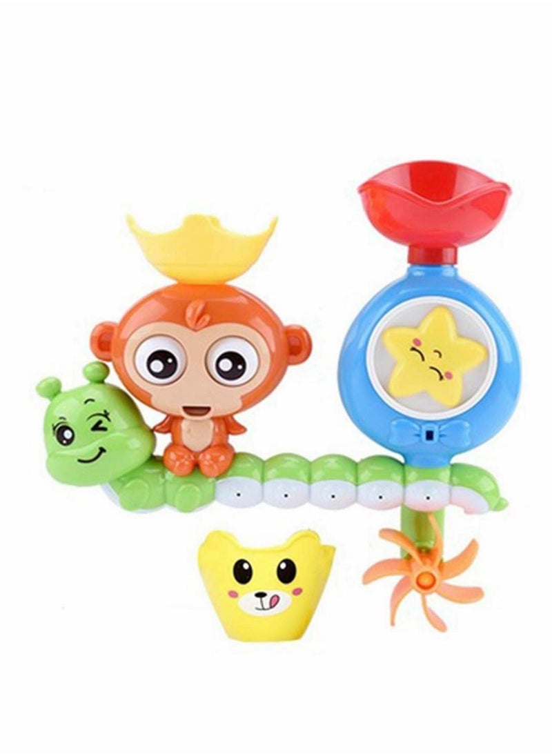 Y&D - Bath Toys for Toddlers Age 1 2 3 Year Old Girl Boy, Preschool New Born Baby Bathtub Water Toys, Durable Interactive Multicolored Infant Toy, Lovely Monkey Caterpillar, Strong Suction Cups - Image 1