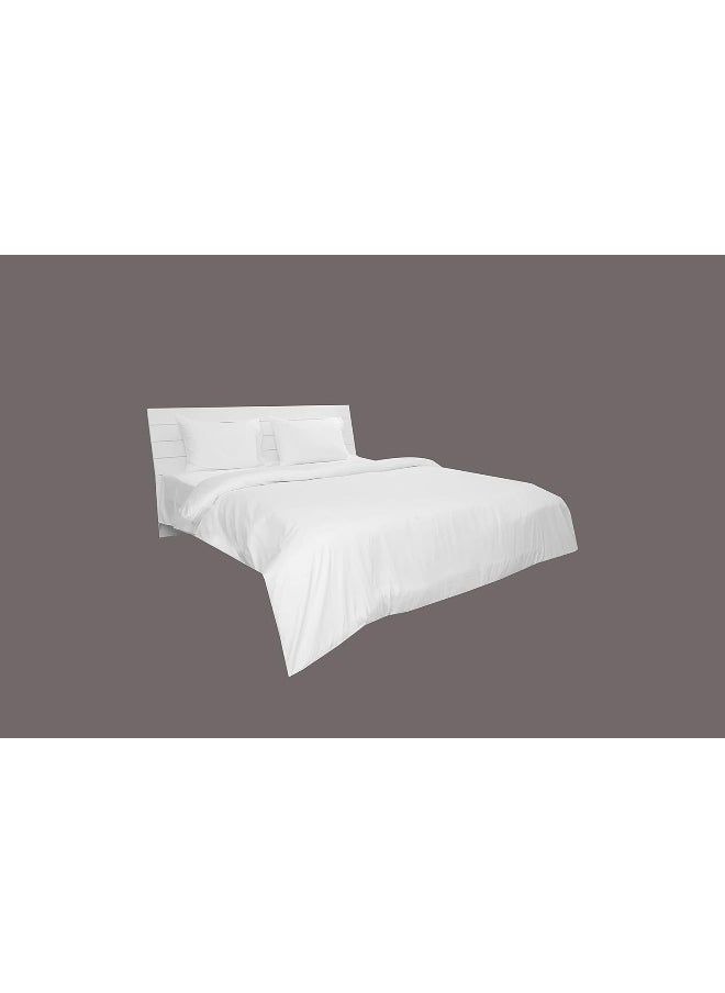 Hotel Linen Klub Hotel Linen Klub Double Duvet Cover - 1 Piece, Size 225 x 245 cm, Made from Luxurious 100% Cotton with 250 Thread Count for Exceptional Softness and Comfort, Cool and Breathable Fabric, White  - Image 2
