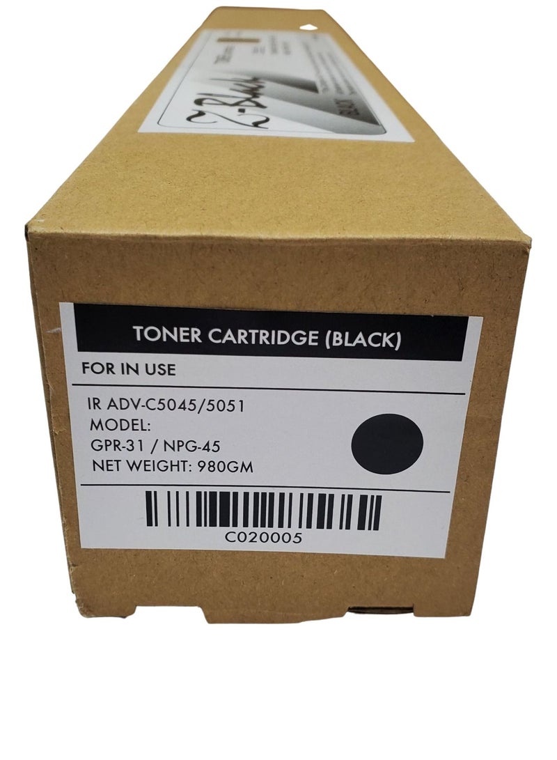 Z-Black Compatible Toner Cartridge for Canon IR Advance C-5045 / 5051 / 5250 / 5255 / NPG45 / GPR30 / C-EXV28 (BLACK) - Image 2