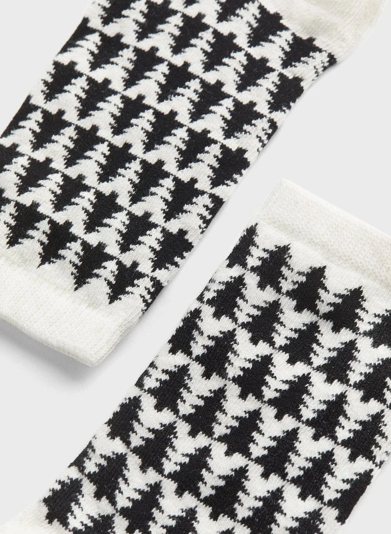 اتش اند ام Printed Crew Socks