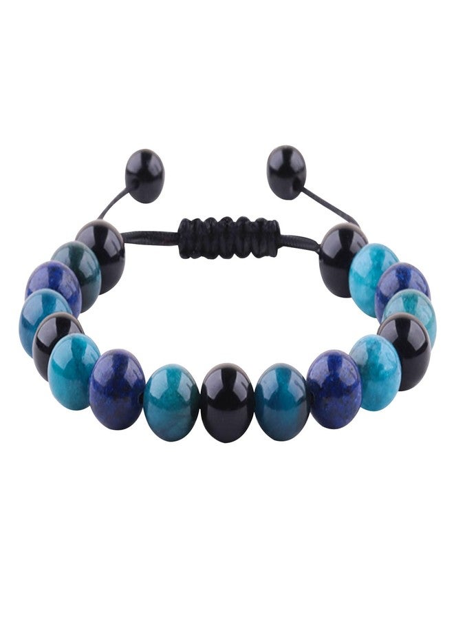 Tirdkid 10MM Black Tourmaline Apatite Lepidolite Bracelet for Men Women Good Luck Bracelet Healing Calming Anxiety Stress Relief Gifts - Image 1