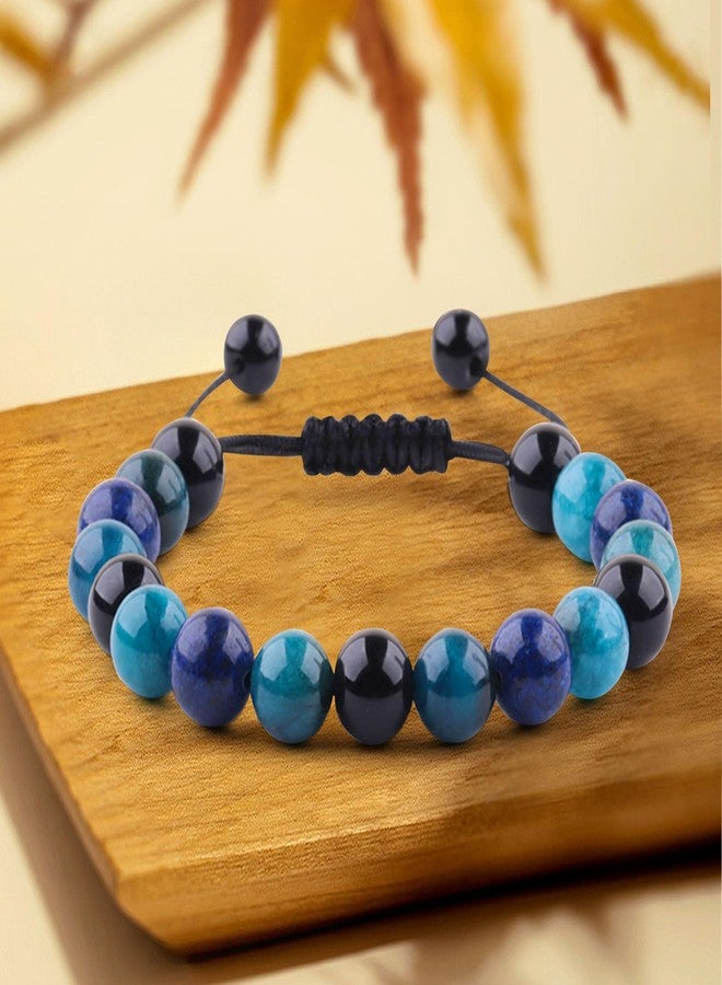 Tirdkid 10MM Black Tourmaline Apatite Lepidolite Bracelet for Men Women Good Luck Bracelet Healing Calming Anxiety Stress Relief Gifts - Image 3