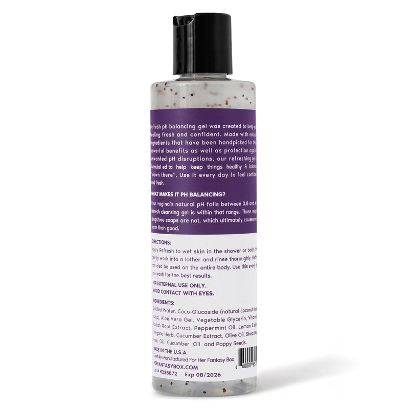 Her Fantasy Box Refresh pH Balancing Shower Gel Natural Feminine Hygiene Solution for Gentle Cleansing Odor Control and Skin Nourishment pHBalanced Formula for All Skin Types 8 oz - Image 2