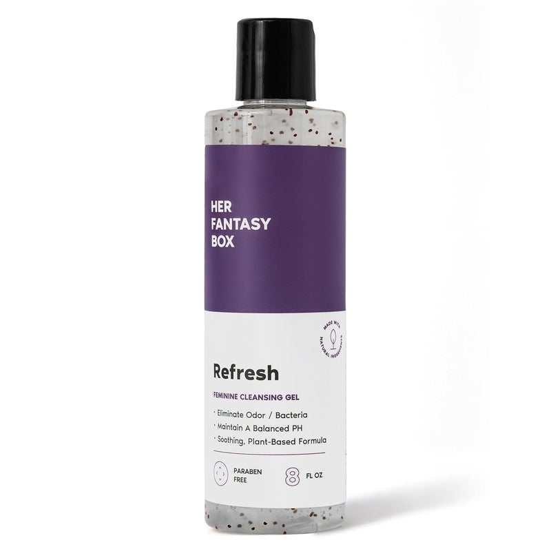 Her Fantasy Box Refresh pH Balancing Shower Gel Natural Feminine Hygiene Solution for Gentle Cleansing Odor Control and Skin Nourishment pHBalanced Formula for All Skin Types 8 oz - Image 1
