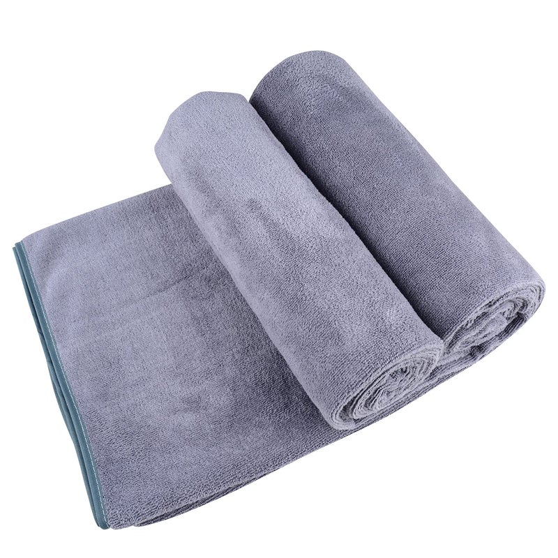 Microfiber Bath Towels 2 Pack 30 x 60 Inch Large Super Absorbent Quick Fast Dry Soft EcoFriendly Towels for Body Bathroom Travel
