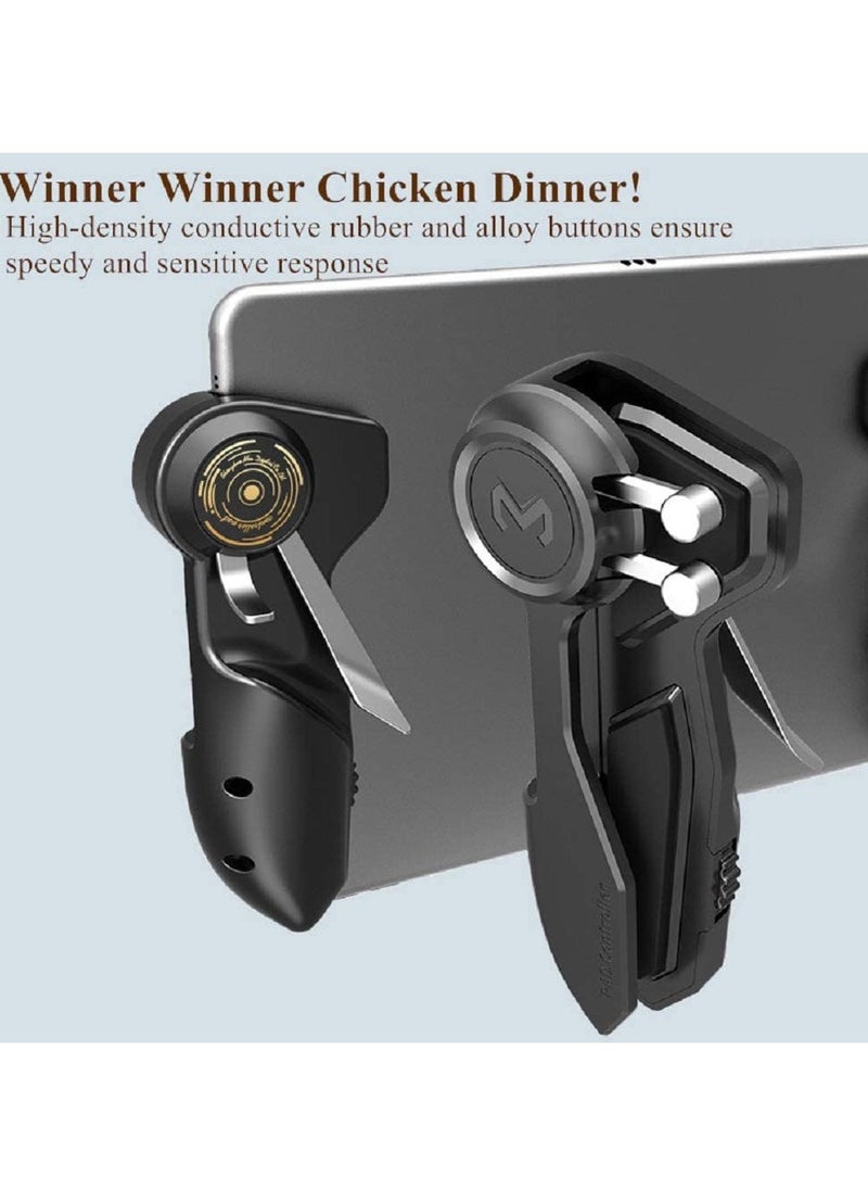 Generic Mobile Game Controller for iPad/Tablets Joystick Handle Aim Button L1R1 Shooter Gamepad Trigger (Black)  - Image 3