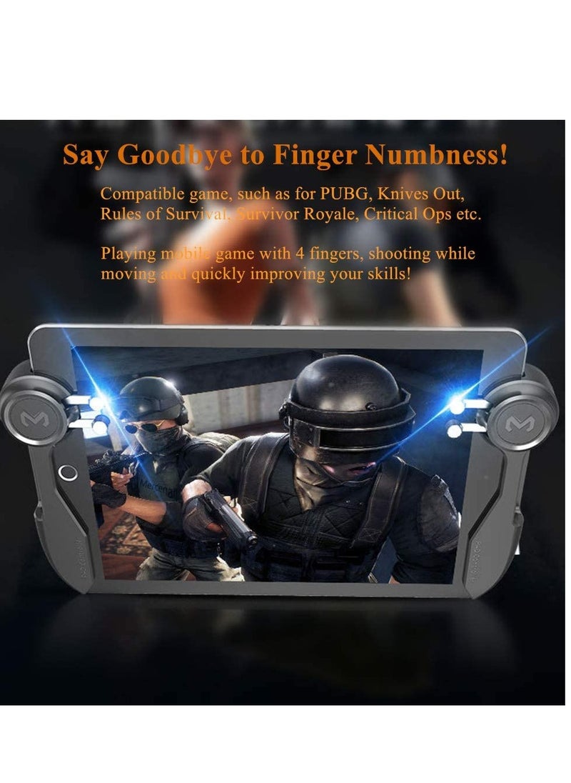 Generic - Mobile Game Controller for iPad/Tablets Joystick Handle Aim Button L1R1 Shooter Gamepad Trigger (Black) - Image 1