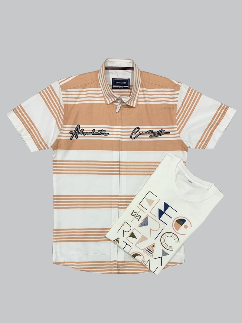 CAVIO Boys Regular Fit Casual Shirt and T-Shirt Combo - Image 4