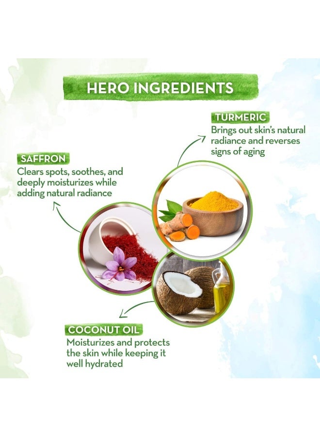 Mamaearth Ubtan Natural Face Wash For All Skin Type With Turmeric And Saffron For Tan Removal And Skin Brightening, 100 Ml - Image 3