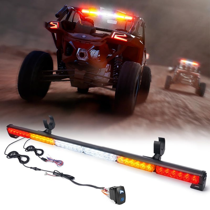شريط إضاءة LED خلفي Xprite 36 مع ضوء فلاش وكبح وعكس وإشارة دوران لجميع المركبات RZR Yamaha CanAm Maverick X3 ATV UTV جانبي وطرق وعرة RYWWYR