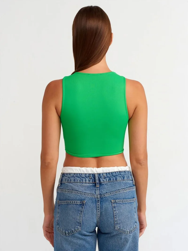 ديلفين Dilvin Slim Fit Crop Top