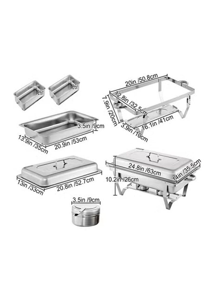 كيكي طبق الغضب من الفولاذ المقاوم للصدأ مع غطاء فضي 9 لتر - Image 5