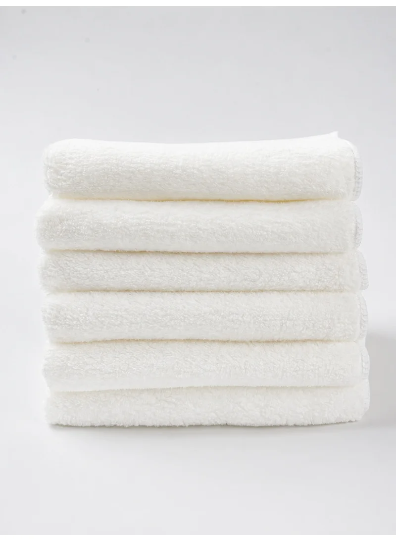 Donetella white 6-Pack Microfiber Kitchen Towels 35×35 cm Size – 330 GSM, Highly Absorbent, Quick Dry, Lint Free, Streak Free | Dish & Counter Cleaning  | Best Price UAE