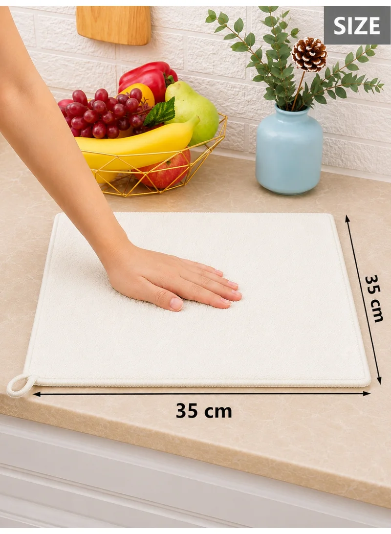 Donetella white 6-Pack Microfiber Kitchen Towels 35×35 cm Size – 330 GSM, Highly Absorbent, Quick Dry, Lint Free, Streak Free | Dish & Counter Cleaning  | Best Price UAE