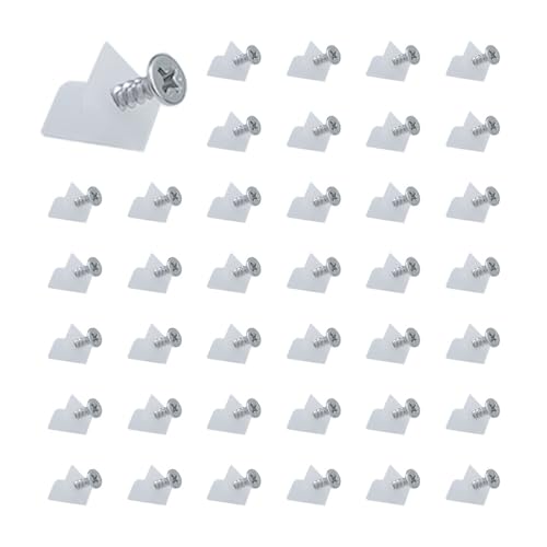 ZTEOFO 100 Pcs Plastic Angle Code Bracket Fasteners, Sagging Drawer Bottom Support Brackets, Drawer Bottom Support Brackets Mending Wedges, Repair Mending Wedges, PlasticAngle Code Drawer Fastener - Image 1