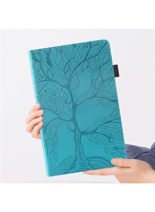 For Small Pad 2024 Flat Panel Protective Case Lenovo Tab M9 Life Tree Embossed Card Holder Leather Case-Color:Red-Applicable Models:Lenovo M10 Plus 10.6inch 3rd Generation 2022/tb-125fu