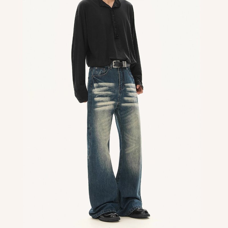 Unisex Classic Denim Jeans Loose Fit Daily Outdoor Wear - Image 4