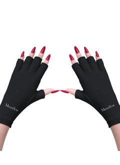 MelodySusie Women's UV Gloves for Gel Nail Lamp, Professional UPF50+ UV Protection Gloves for Manicures Summer Sun Protection Gloves  - Image 1