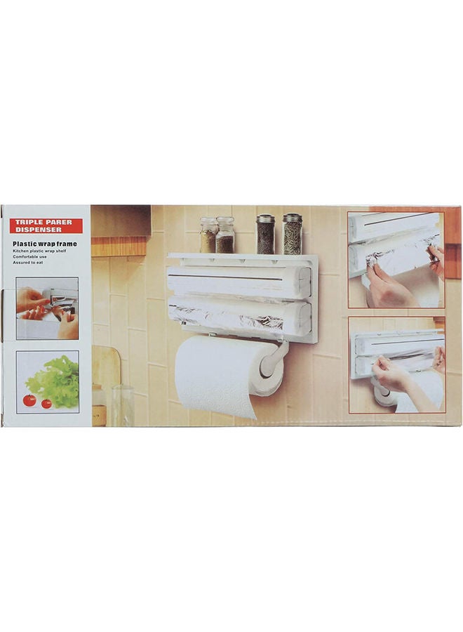 Kitchen Triple Paper Dispenser White 