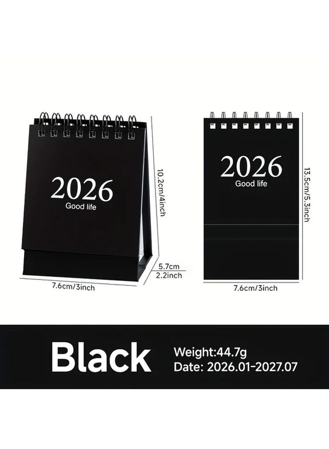 2026 Green Mini Desk Calendar Minimalist Morandi Style Weekly Monthly View - Image 5