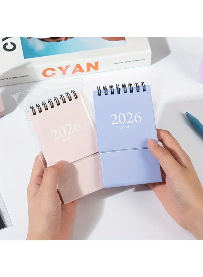 2026 Green Mini Desk Calendar Minimalist Morandi Style Weekly Monthly View - Image 3