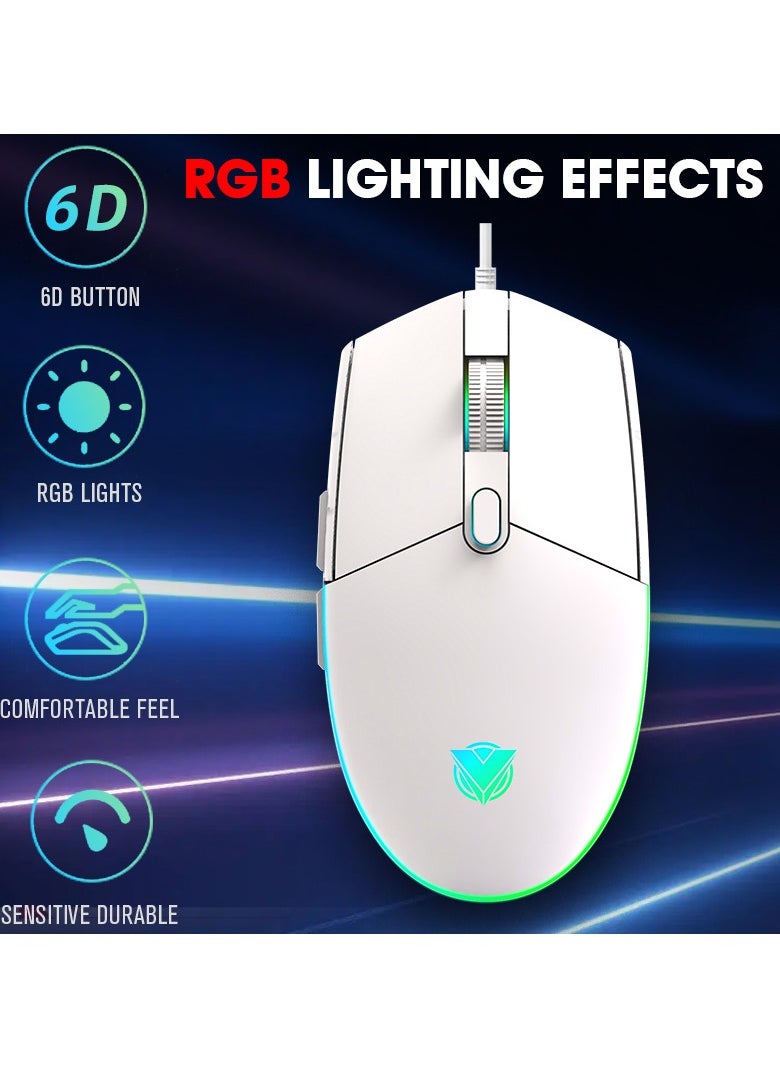 ASA - RGB Backlit Mechanical Keyboard, Mouse, Headset, Mouse Pad Combo 4in1 for Work Office Home for Windows/Android TV Box/Raspberry Pi/PC/Laptop/PS5/4/3, Arabic/English Layout - Wired - Image 1