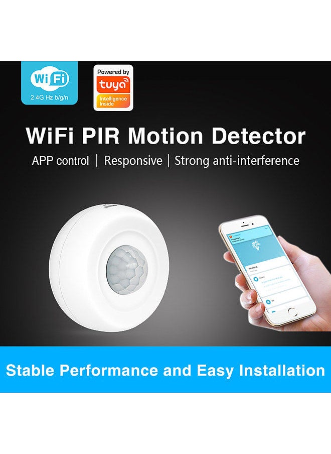 Generic - Smart PIR Motion Sensor, USB/ Battery Powered Ceiling / Wall WiFi Motion Detector with Illumination Detection Function for Home Office Mall - Image 1