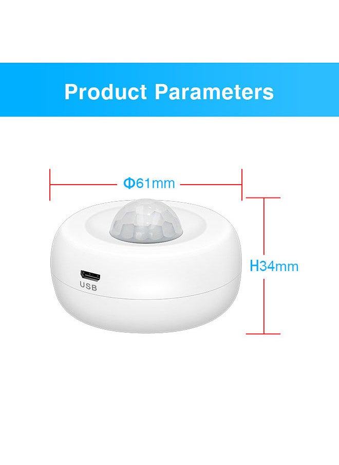 Generic - Smart PIR Motion Sensor, USB/ Battery Powered Ceiling / Wall WiFi Motion Detector with Illumination Detection Function for Home Office Mall - Image 1