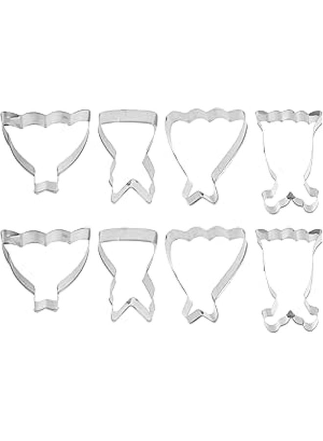 Wedding Cookie Cutters 8 Pcs Stainless Steel Biscuit Mold DIY Baking Tool - Image 1