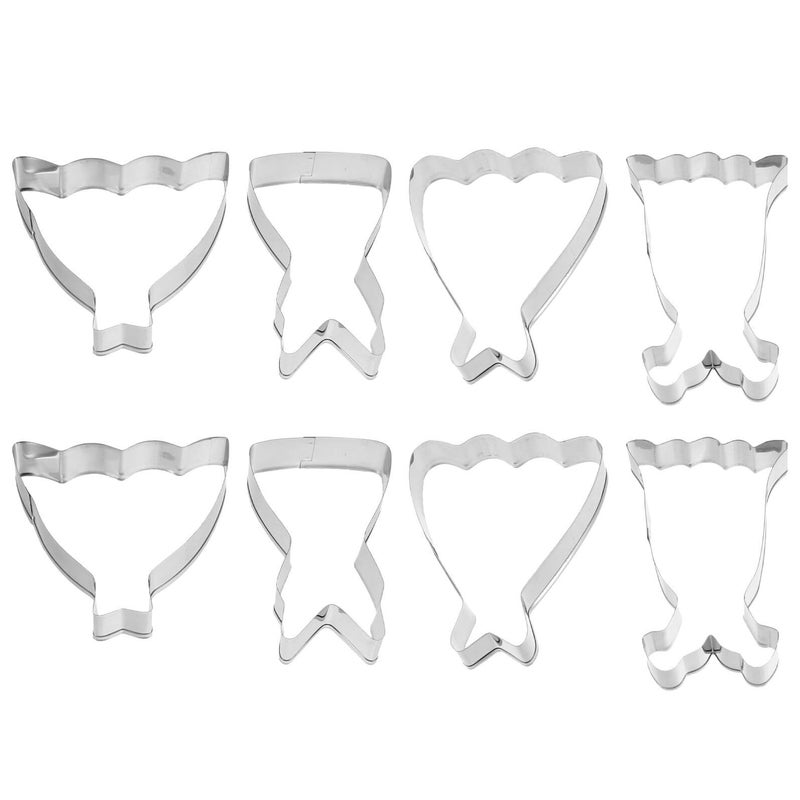 Wedding Cookie Cutters 8 Pcs Stainless Steel Biscuit Mold DIY Baking Tool - Image 2