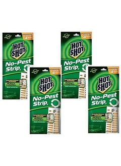 Hot Shot Hg5580 No Pest Strip Unscented Hanging Vapor Insect Repellent; Kills Both Flying And Crawling Pests; Perfect Protection For Garages Attics Basements Campers; (Pack Of 4) 