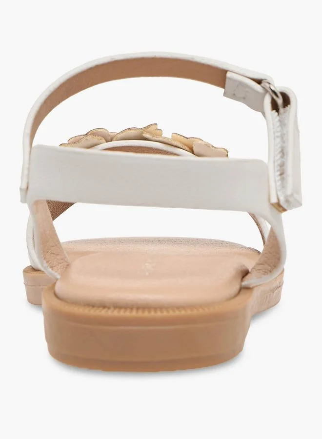 Flora Bella By Shoexpress WHITE Girls Hook & Loop Strap Sandals for Women | Best Price UAE