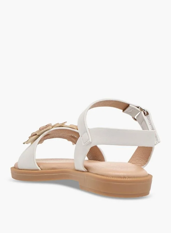 Flora Bella By Shoexpress WHITE Girls Hook & Loop Strap Sandals for Women | Best Price UAE