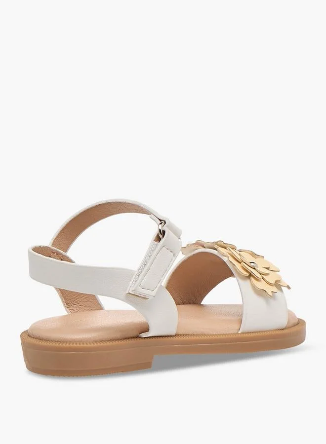 Flora Bella By Shoexpress WHITE Girls Hook & Loop Strap Sandals for Women | Best Price UAE