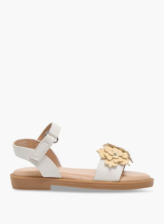 Flora Bella By Shoexpress WHITE Girls Hook & Loop Strap Sandals for Women | Best Price UAE
