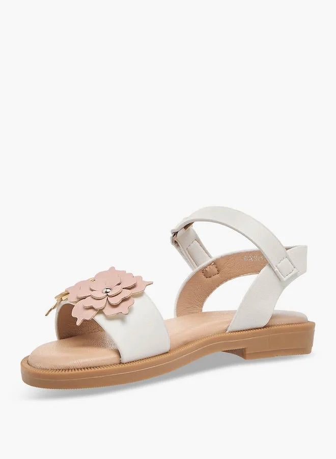 Flora Bella By Shoexpress WHITE Girls Hook & Loop Strap Sandals for Women | Best Price UAE