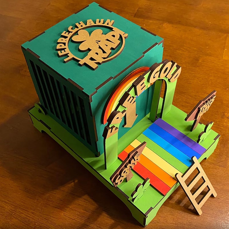 PPER-Jie Leprechaun Trap Kit for Kids Catch a Leprechaun Trap Supplies for St Patrick's Day - Image 5