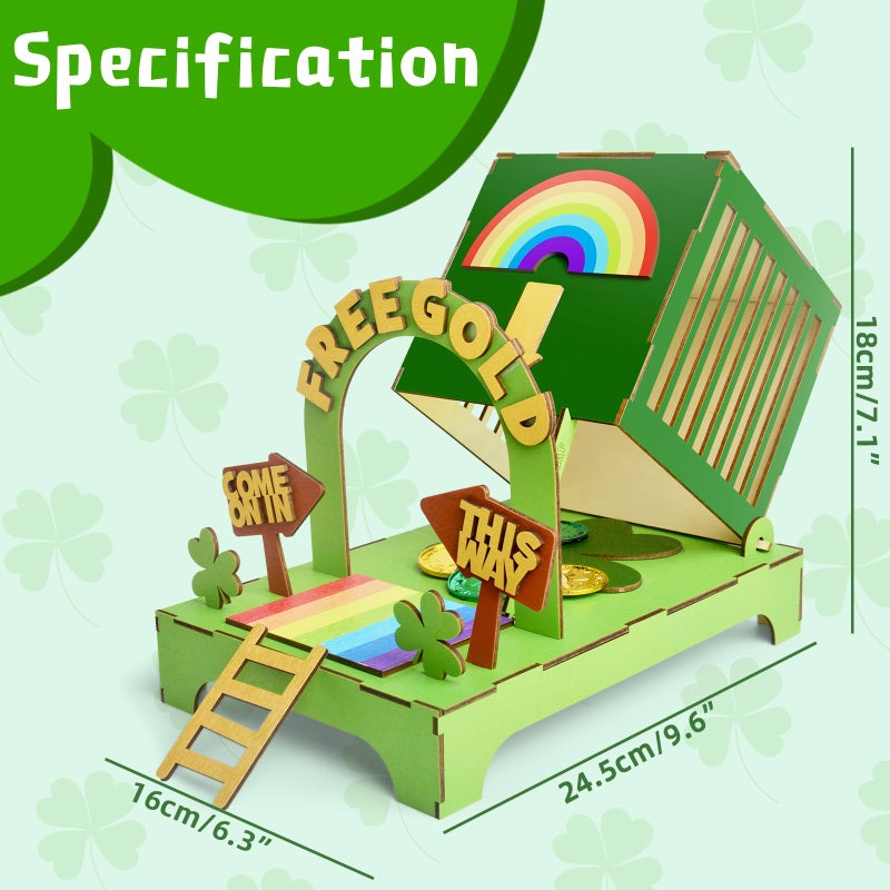 PPER-Jie Leprechaun Trap Kit for Kids Catch a Leprechaun Trap Supplies for St Patrick's Day - Image 2