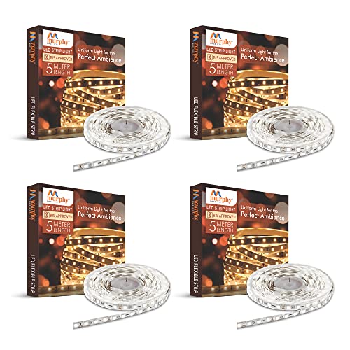 Murphy 25W LED Strip 2835 Cove Light 5 Metre (Cool White, Pack of 4) with Driver - Image 1