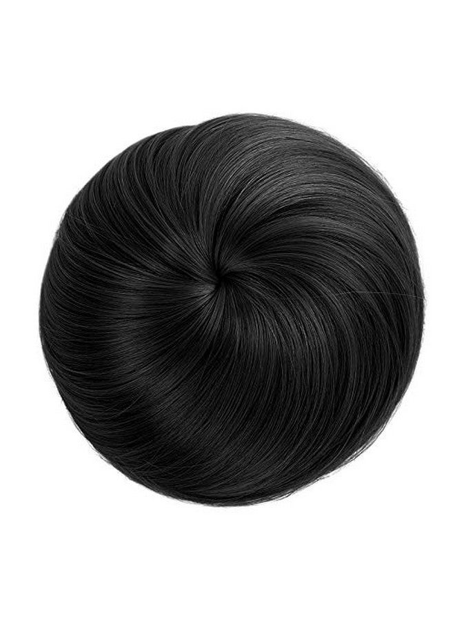 FLUSHIA 1pcs Women's Hair Bridal Juda Bun For Girls And Women Artificial Juda Bun (Natural Black) - Image 1