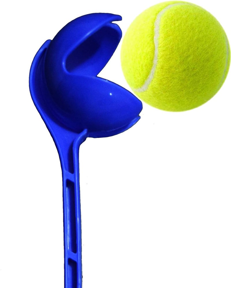 AnNafi Speed Arm Ball Thrower - Cricket Practice & Fetch Fold Launcher Set (with Tennis Ball, Blue) - Image 1