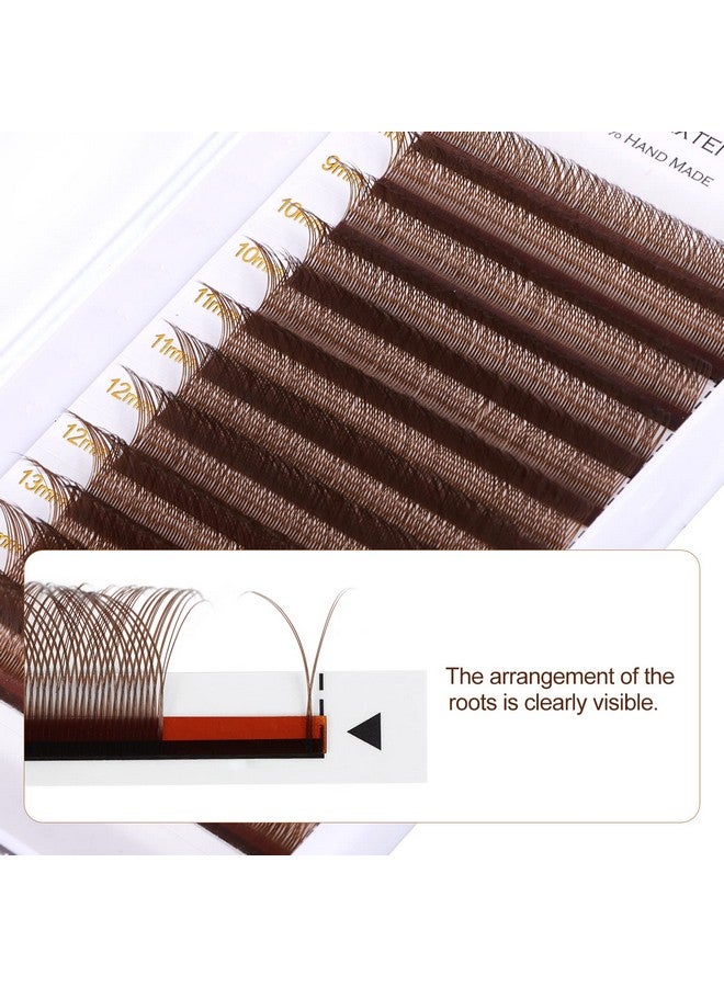AuReve Y Lashes Extensions Colored Yy Lashes Premade Fans Brown Eyelash Extensions D Curl 0.07Mm 815Mm Mixed Tray Y Shape Easy Fan Volume Lashes Supplies (Yy0.07Dbrown) - Image 4