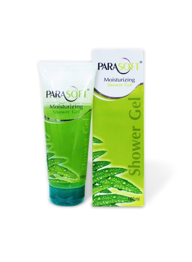 باراسوفت جل استحمام باراسوفت | غسول الجسم المرطب والتنشيط والتنظيف العميق للاستخدام اليومي للاستحمام مع الصبار وفيتامين E والجلسرين للبشرة الجافة والحساسة للجنسين - 100 مل - Image 1